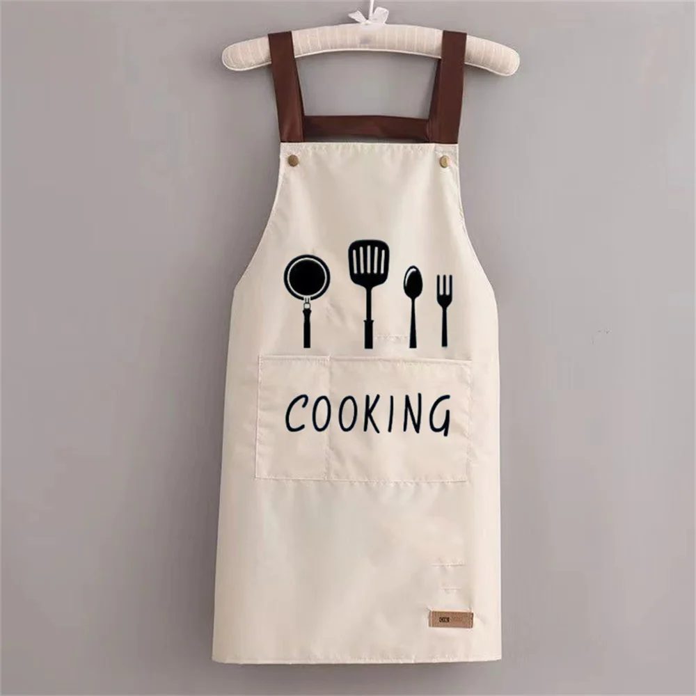 

Resistant Dirt Apron Waterproof and Oil Resistant Household Kitchen Cooking Fashion Apron Adult Work Clothes Kitchen Accessories