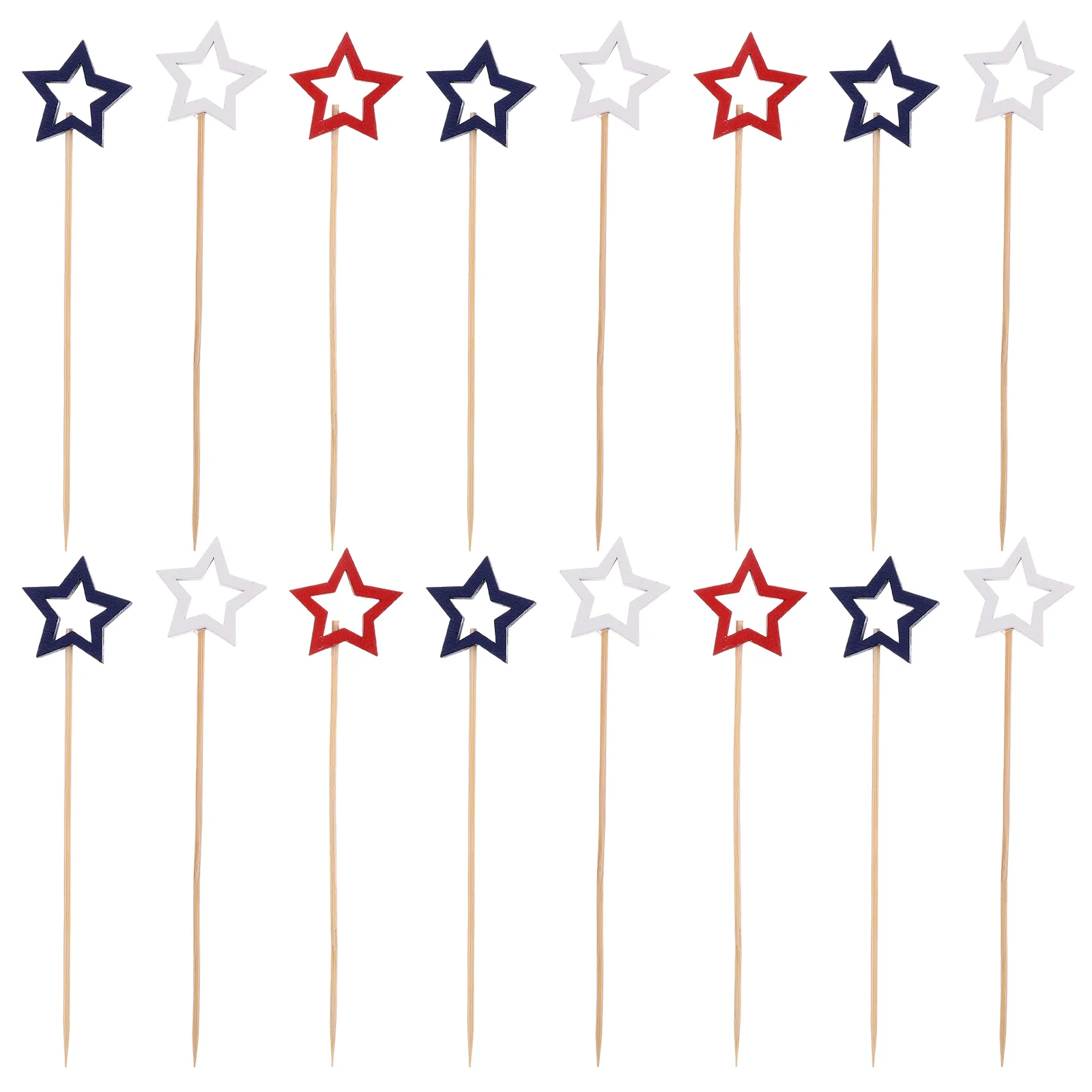Bamboo Cocktail Picks Red White Blue Star Toothpicks Cake Toppers Fruit Sticks Sandwich Charcuterie Appetizer
Bamboo Cocktail Picks Red White Blue Star Toothpicks Cake Toppers Fruit Sticks Sandwich Charcuterie Appetizer