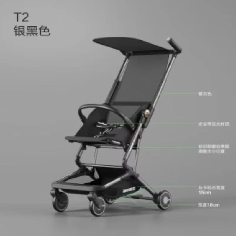 

Portable four-wheeled folding stroller is very simple and ultra-light can be boarded pocket car to walk the baby artifact