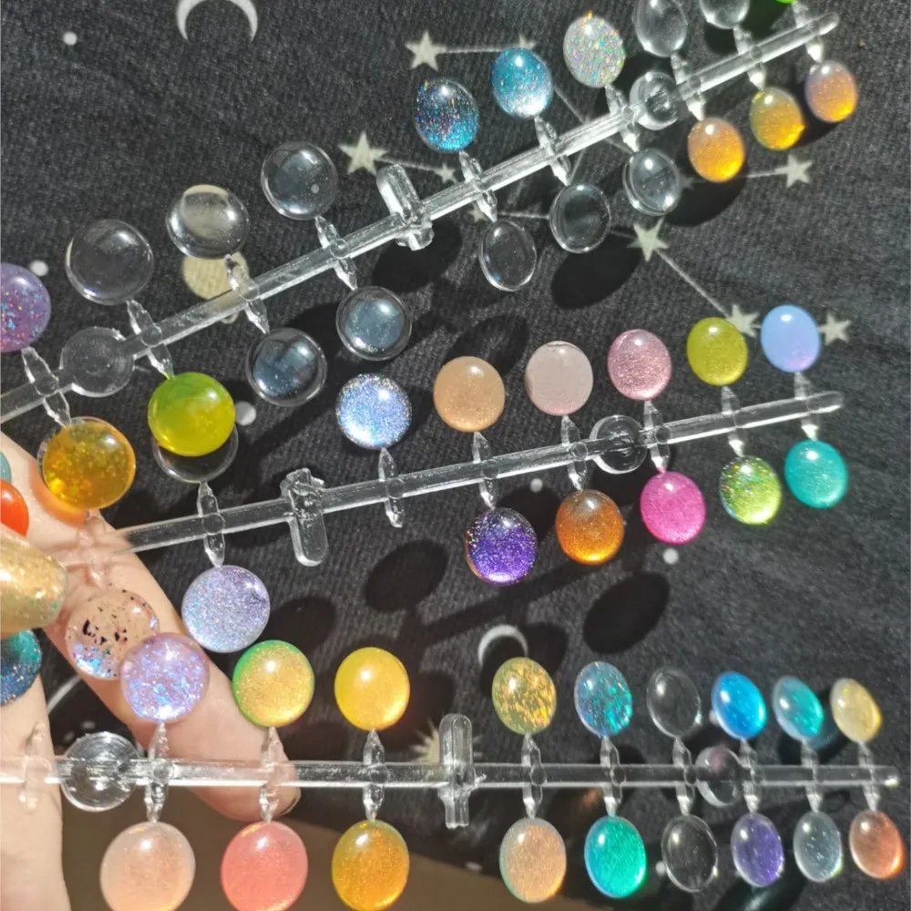 120/24pcs Nail Polish Display Table With Stickers Dot Flat Bottom Color Card Nail Display Board Bean Salon UV Gel Showing Shelf
120/24pcs Nail Polish Display Table With Stickers Dot Flat Bottom Color Card Nail Display Board Bean Salon UV Gel Showing Shelf