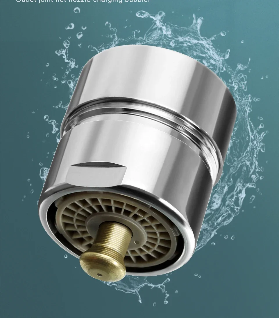 

1Pcs Brass One Touch Control Faucet Aerator Water Saving Tap Aerator Valve Male Thread 23.6mm Bubbler Purifier Stop Water