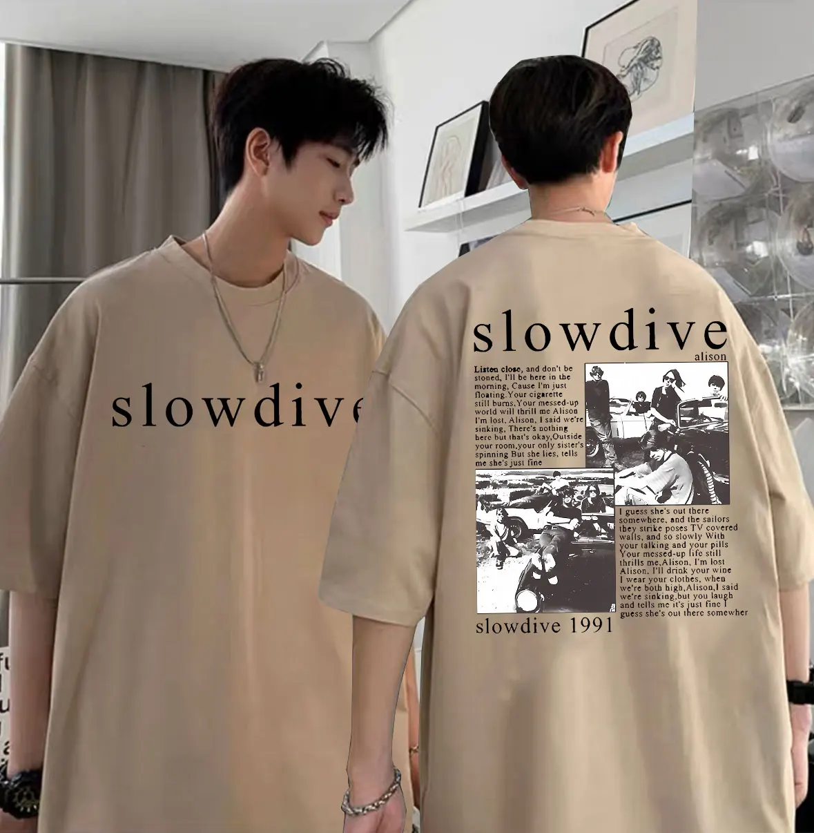 Britain Band Slowdive Alison 1991 Print T Shirt Tour 90s Classic Vintage Rock Men Women Tshirt Men's Casual Oversized T-shirt
Britain Band Slowdive Alison 1991 Print T Shirt Tour 90s Classic Vintage Rock Men Women Tshirt Men's Casual Oversized T-shirt