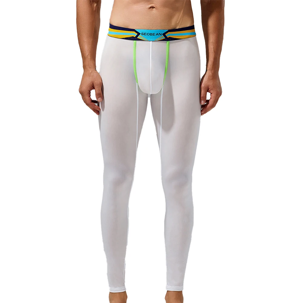 Men's Elastic Long Johns Thermal Underwear Bottoms Sexy Transparent Mesh U-convex Pouch Men Underwear Tight Legging Pants
Men's Elastic Long Johns Thermal Underwear Bottoms Sexy Transparent Mesh U-convex Pouch Men Underwear Tight Legging Pants