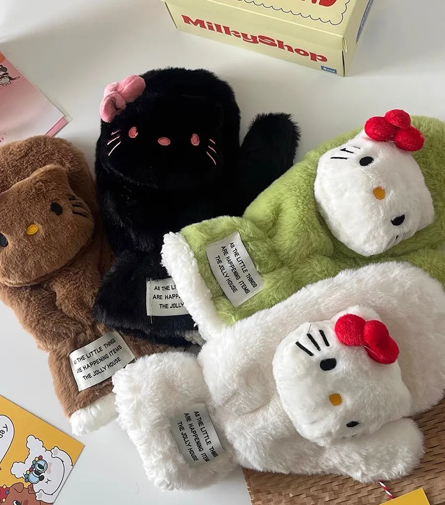 Kawaii Hello Kitty Winter Plush Gloves Sanrio Cartoon Soft Thicken Warm 3D Doll Halter Neck Girl Student Cute Festival Gift
Kawaii Hello Kitty Winter Plush Gloves Sanrio Cartoon Soft Thicken Warm 3D Doll Halter Neck Girl Student Cute Festival Gift
