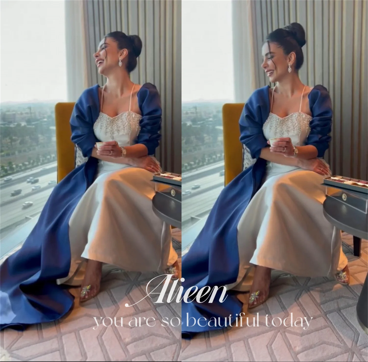 Aileen Ivory Dark Navy Satin Prom Dresses Beadings Sweetheart Floor Length Saudi Arabia Evening Gowns Formal Party Dress
Aileen Ivory Dark Navy Satin Prom Dresses Beadings Sweetheart Floor Length Saudi Arabia Evening Gowns Formal Party Dress