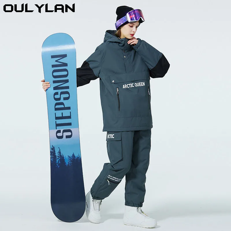 Лыжный костюм OULYLAN для женщин и мужчин, зимняя теплая утепленная водонепроницаемая ветрозащитная лыжная одежда, толстовка, костюм, куртка, брюки, комплект
Лыжный костюм OULYLAN для женщин и мужчин, зимняя теплая утепленная водонепроницаемая ветрозащитная лыжная одежда, толстовка, костюм, куртка, брюки, комплект