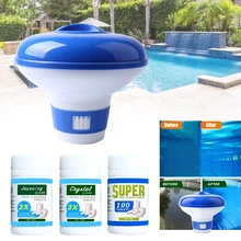 

100pcs Tablets Disinfection Pills Swimming Pool Chlorine Tablets Instant Effervescent Pipes Cleaning Floating Pool Dispenser New