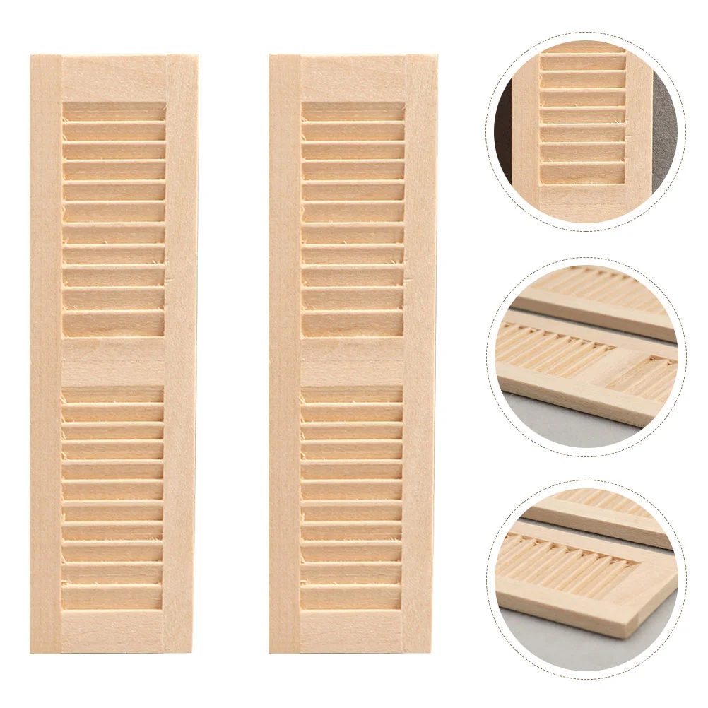 2 Pcs Decor Simulation House Furniture Desktop Wooden Shutter Miniature House Accessory Wear-resistant Child Houseative
2 Pcs Decor Simulation House Furniture Desktop Wooden Shutter Miniature House Accessory Wear-resistant Child Houseative