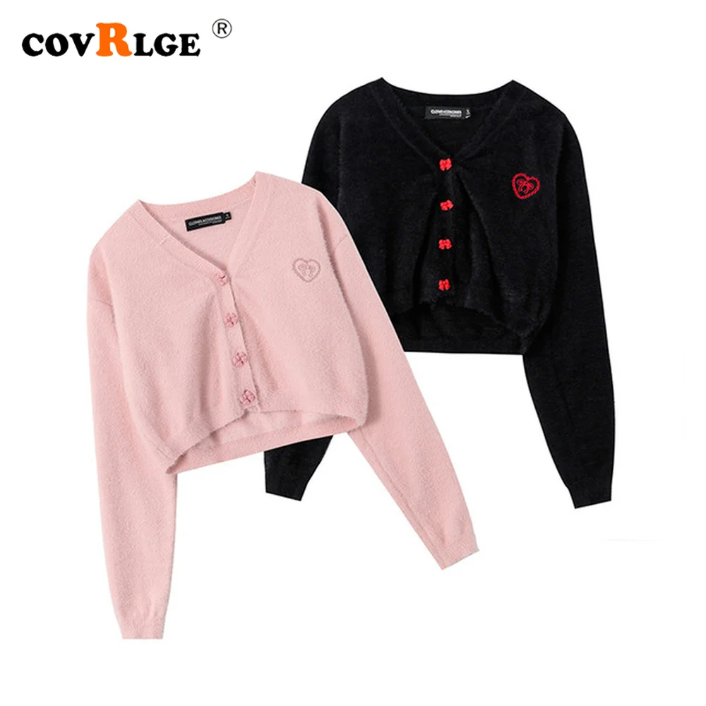 Covrlge Knitted Cardigan Women's Pink Lovely Bow-knot Buttons Autumn New Simple Short Embroidery Coat Girlfriend Sweater WWK002
Covrlge Knitted Cardigan Women's Pink Lovely Bow-knot Buttons Autumn New Simple Short Embroidery Coat Girlfriend Sweater WWK002