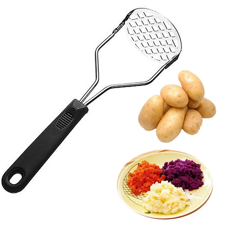 

Potato Masher Ricer Puree Pressed Fruit Juice Maker Stainless Steel Potato Pusher Smooth Mashed Potatoes Crusher Fruit Tools