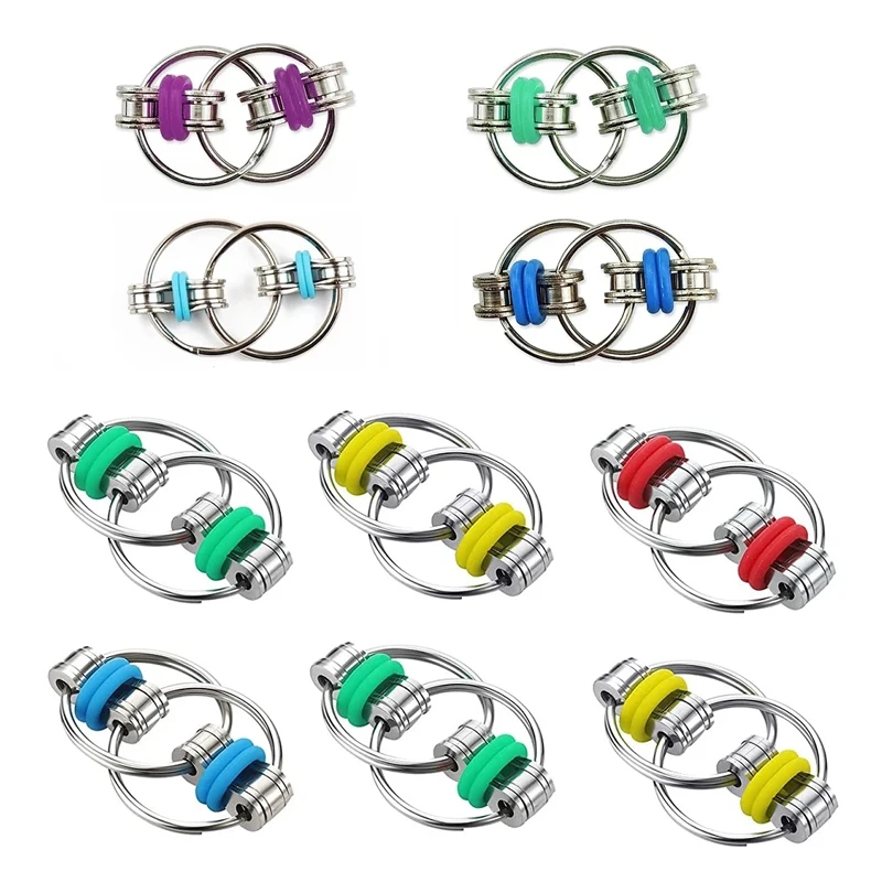 

3Pcs Bike Chain Ring Fidget Toys For ADHD Anxiety Stress Relief Adults And Kids Autism Sensory Juguetes Antiestrés Ansiedad