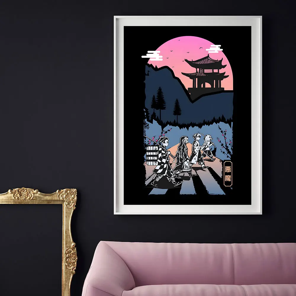 Canvas Painting Demon Slayer Night Trip Walking on Sidewalks Poster Bedroom Decor Japanese Anime Abstract Wall Art Murals Gifts
Canvas Painting Demon Slayer Night Trip Walking on Sidewalks Poster Bedroom Decor Japanese Anime Abstract Wall Art Murals Gifts