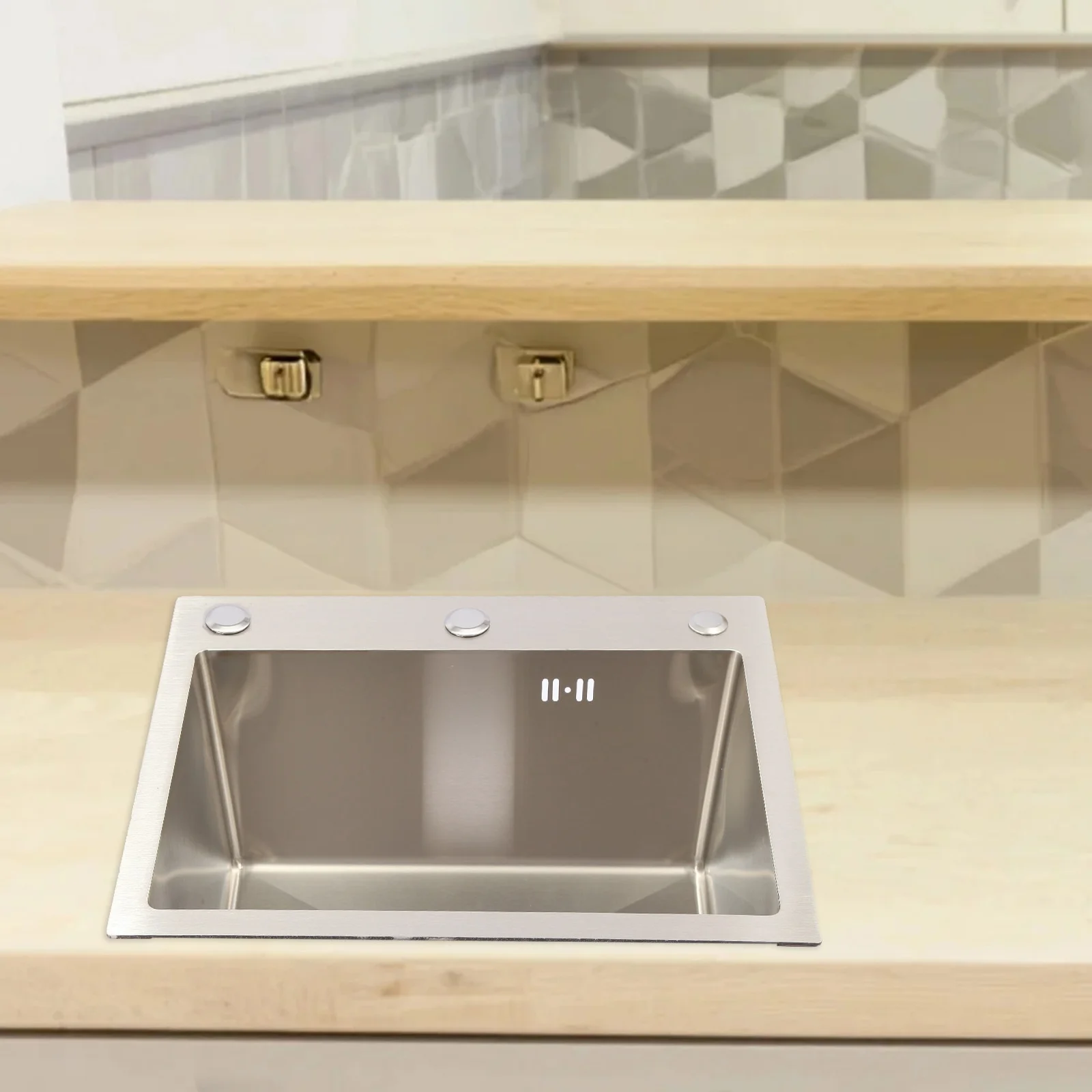 Kitchen Sink 304 Stainless Steel Sink 50cm x 40cm Suitable For Balcony Bar Sink Single Tank Cleaning Basin Kitchen Sink 304 Stainless Steel Sink 50cm x 40cm Suitable For Balcony Bar Sink Single Tank Cleaning Basin