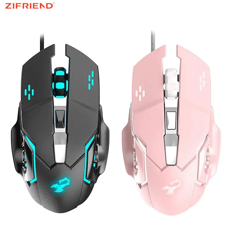 

ZIFRIEND A903 Professional Gaming Mouse Black USB Wired 2400DPI Adjustable LED Backlit Mice Ergonomic Gaming Mice