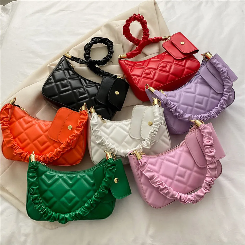 

Женская сумка-Кроссбоди, однотонная сумка-кошелек, модная сумка через плечо для подмышек, подарок для подруг, жен, новинка 2023