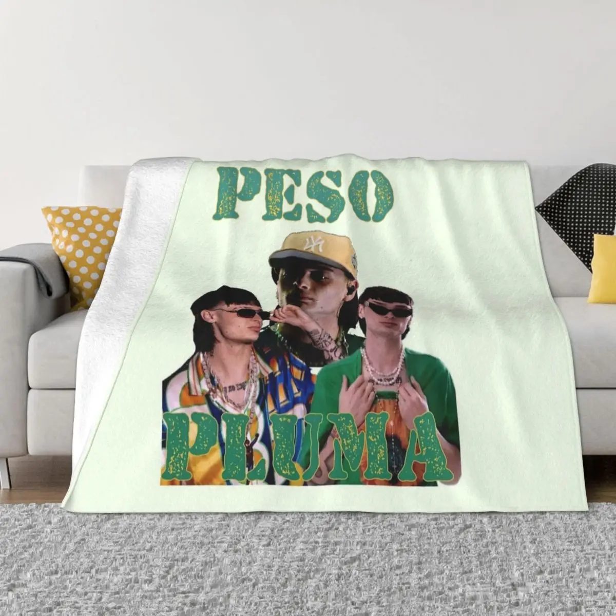 

Peso Pluma Mexican Musician And Singer Blanket Fleece Printed Star Portable Warm Throw Blanket for Sofa Bedroom Plush Thin Quilt