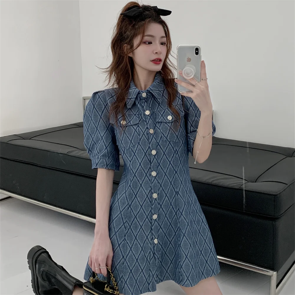 Jean Dress Solid Denim Dresses Summer Women Denim Sundresses Short Sleeves Loose Dresses vestidos
Jean Dress Solid Denim Dresses Summer Women Denim Sundresses Short Sleeves Loose Dresses vestidos