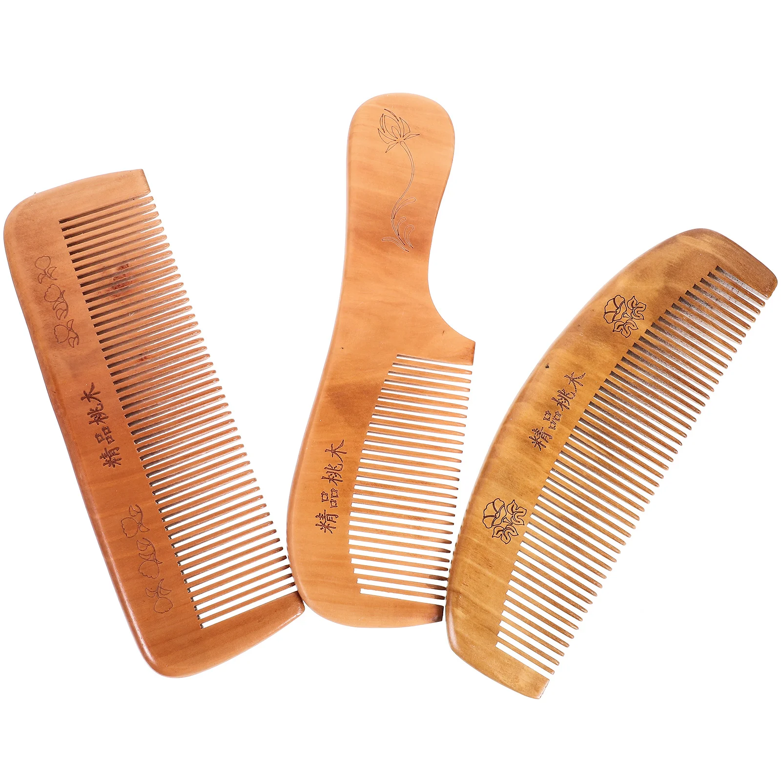 3 PCS Anti-static Comb Combs for Men Peach Wood Wooden Bamboo Hair Miss Wide Tooth
3 PCS Anti-static Comb Combs for Men Peach Wood Wooden Bamboo Hair Miss Wide Tooth