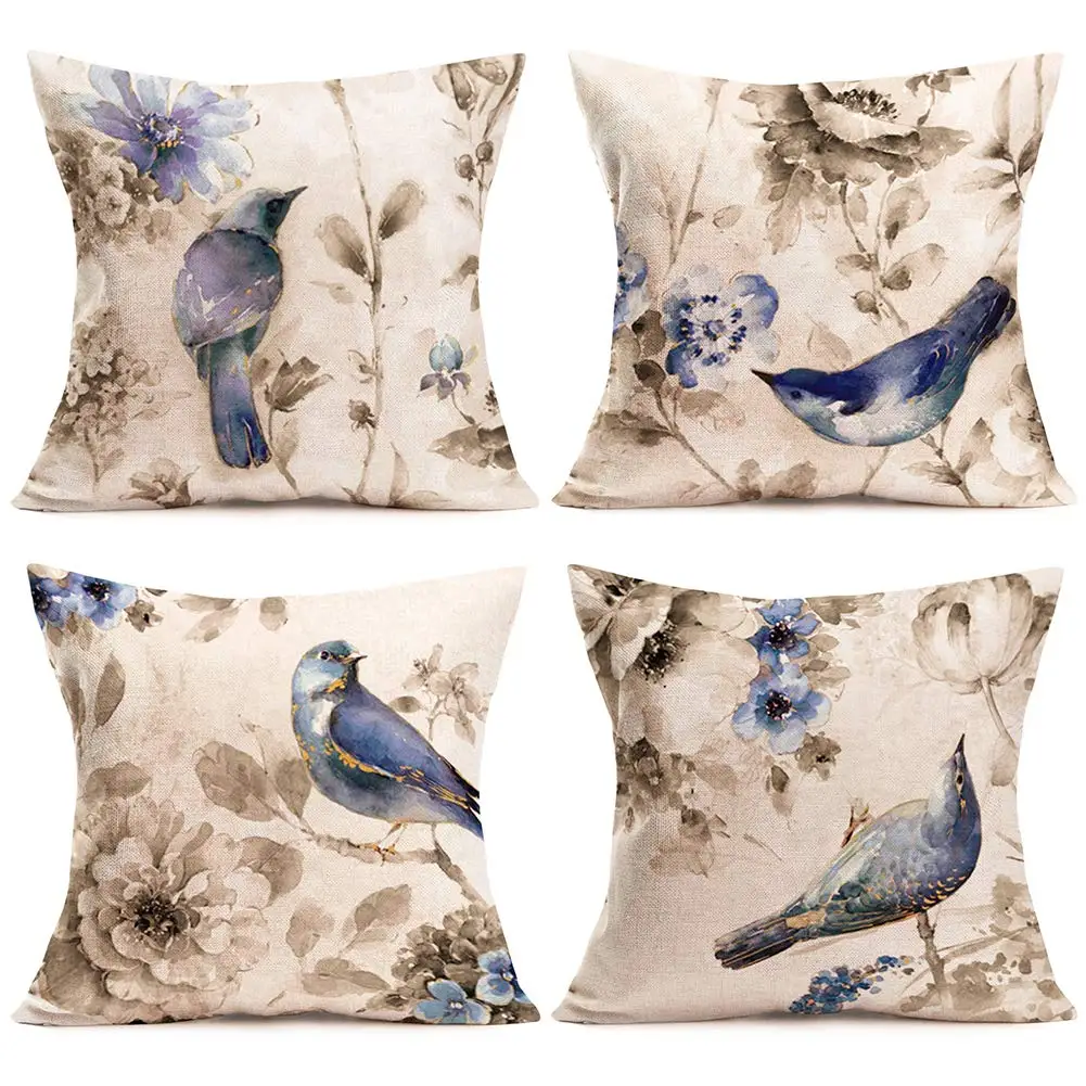 Blue Thrush Linen Pillowcase Living Room Sofa Decoration Cushion Cover 40*40 Home Decoration Cushion Cover 60*60 Customizable
Blue Thrush Linen Pillowcase Living Room Sofa Decoration Cushion Cover 40*40 Home Decoration Cushion Cover 60*60 Customizable