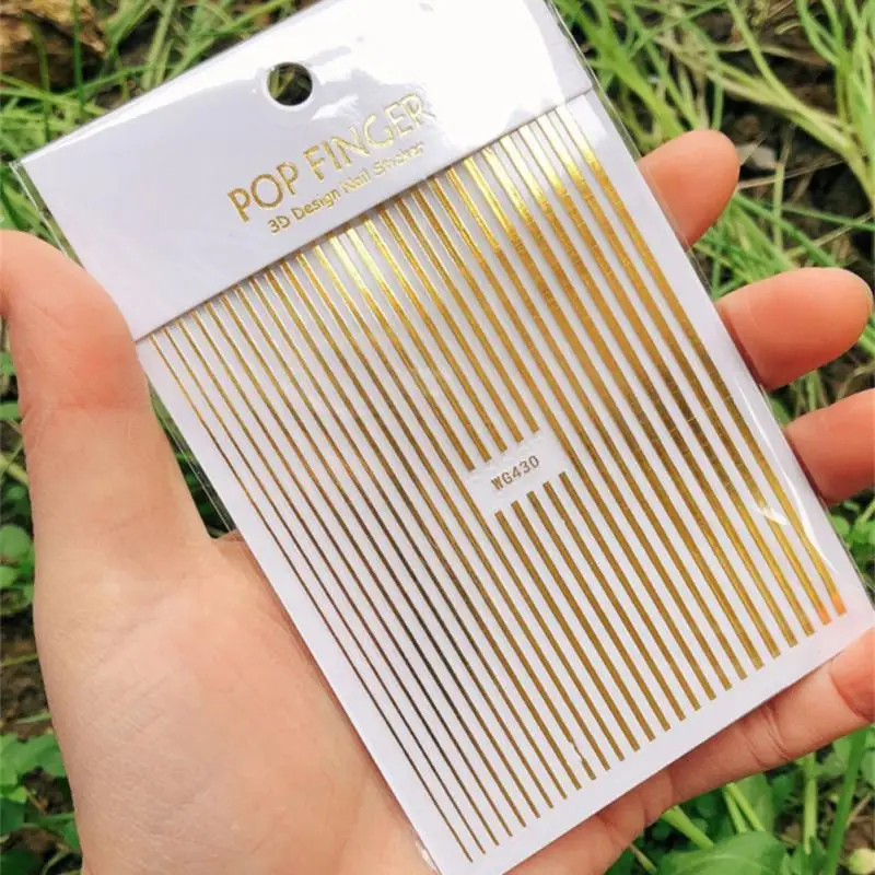 Stripe Line Nail Sticker Decal Thin Lining Line Art Self-Adhesive Peel Off Silver /Gold /White /Black Gold Stickers Accessories
Stripe Line Nail Sticker Decal Thin Lining Line Art Self-Adhesive Peel Off Silver /Gold /White /Black Gold Stickers Accessories