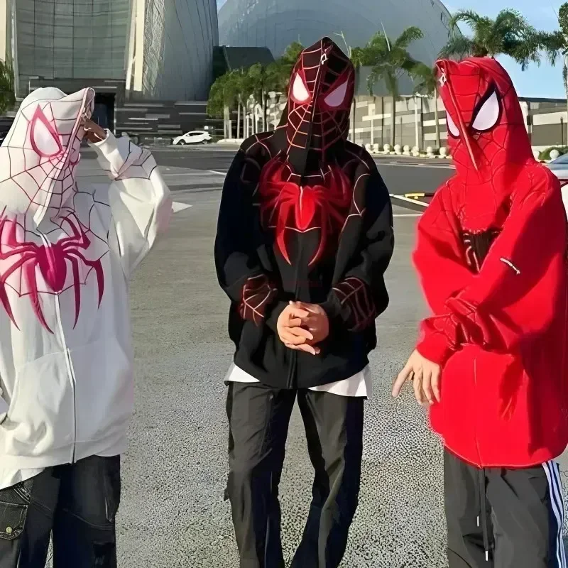 2023 New Hot Spider Man Hoodie Spider Web Hip Hop Shirt Boys Girls Printed Full Zipper Punk Clothes Loose Couple Coat
2023 New Hot Spider Man Hoodie Spider Web Hip Hop Shirt Boys Girls Printed Full Zipper Punk Clothes Loose Couple Coat