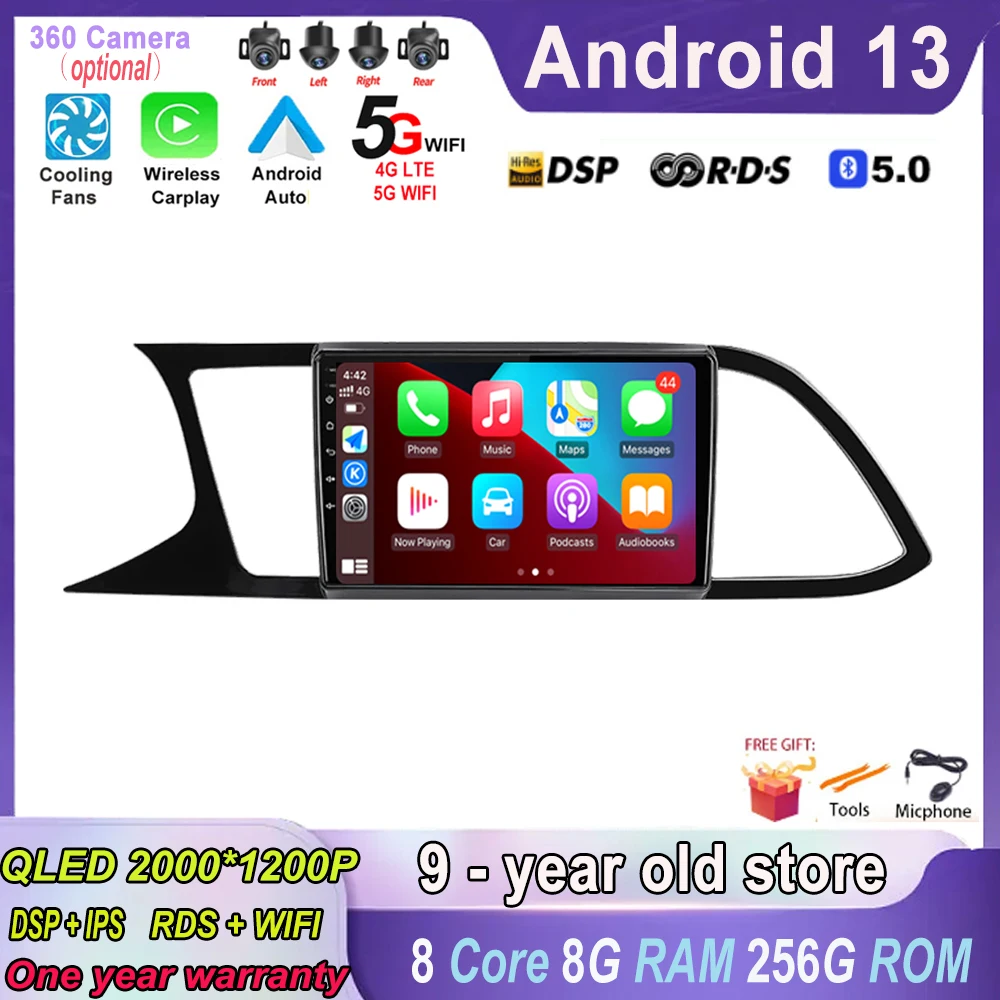 Android 13 QLED для Seat Leon 3 2012 - 2020 автомобильное радио, мультимедийный аудио плеер, аксессуары, GPS-навигация, Wi-Fi, беспроводной Carplay
Android 13 QLED для Seat Leon 3 2012 - 2020 автомобильное радио, мультимедийный аудио плеер, аксессуары, GPS-навигация, Wi-Fi, беспроводной Carplay