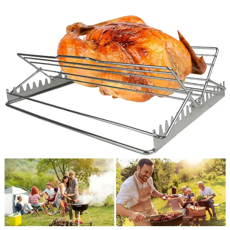 Grill Rack Stainless Steel Chicken Rack Non Stick Barbecue Drum Stick Oven Roaster Stand Camping For Cooking Outdoor Accessories
Grill Rack Stainless Steel Chicken Rack Non Stick Barbecue Drum Stick Oven Roaster Stand Camping For Cooking Outdoor Accessories