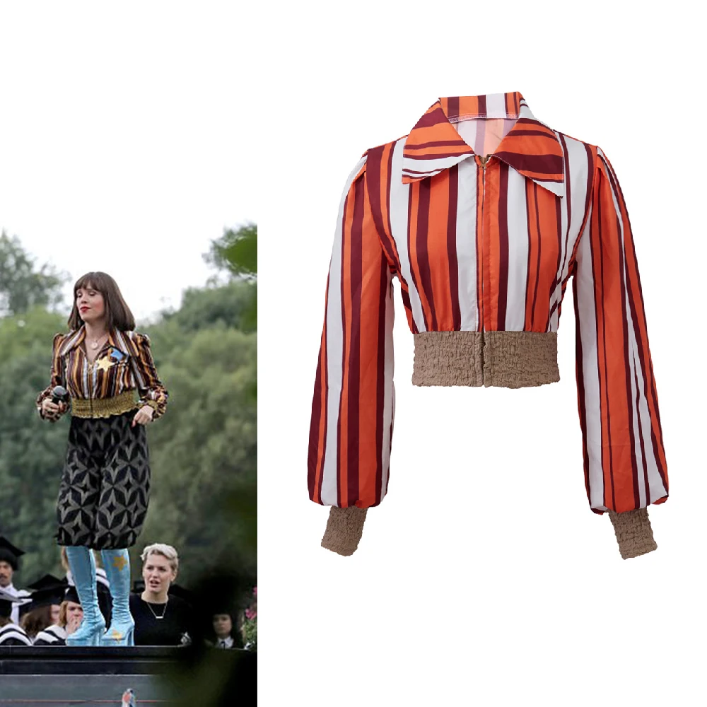 Musical Mamma Mia Cosplay Costume Women Casual Temperament Striped Jacket Coat Halloween Carnival Stage Performance Crop Top
Musical Mamma Mia Cosplay Costume Women Casual Temperament Striped Jacket Coat Halloween Carnival Stage Performance Crop Top