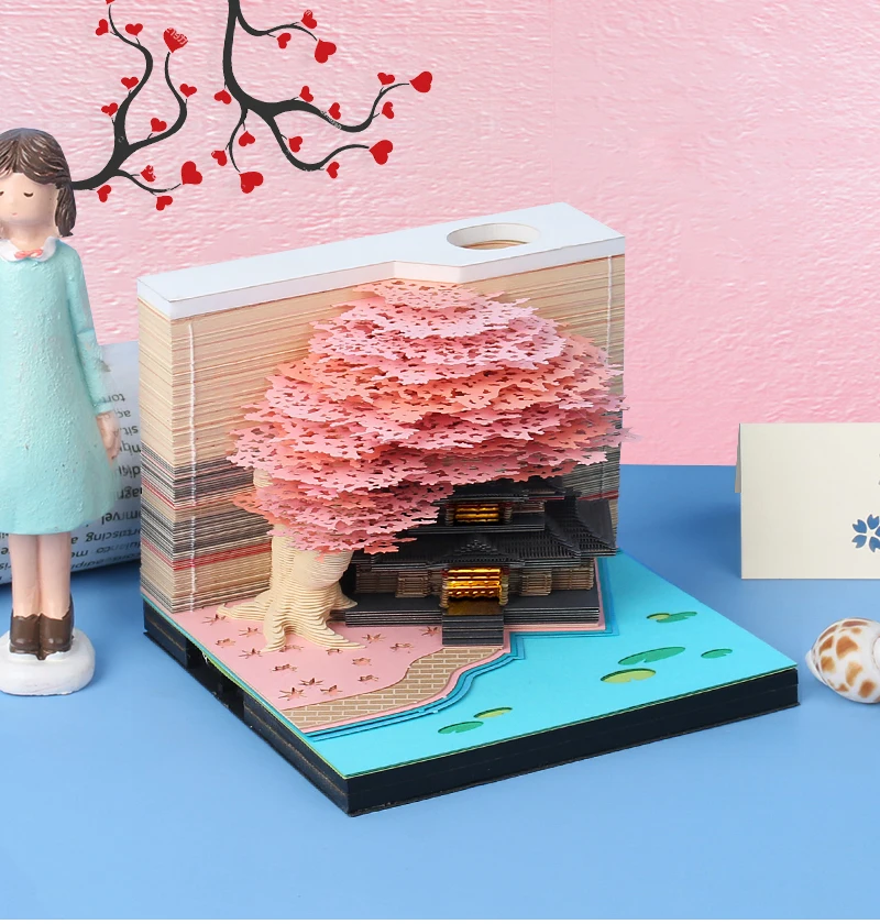 Omoshiroi Block Season Tree House 3D Memo Pad Paper Art Notepad With Acrylic Box Desktop Decor Christmas Birthday Gift For Girls
Omoshiroi Block Season Tree House 3D Memo Pad Paper Art Notepad With Acrylic Box Desktop Decor Christmas Birthday Gift For Girls