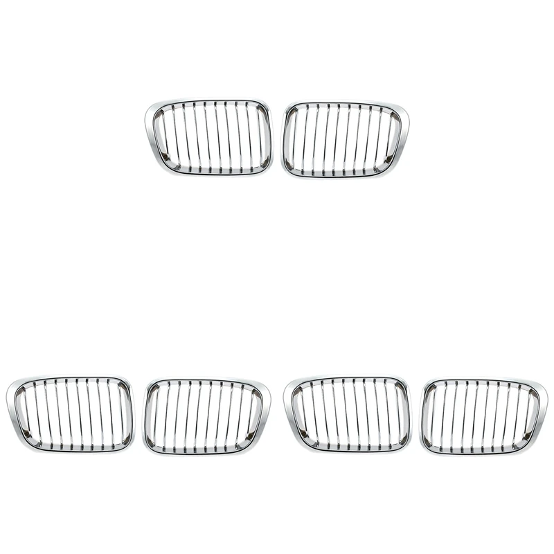 6X Chrome Front Hood Kidney Grille Grill For BMW 1998-2001 E46 320I 323I 325I 328I 330I 4-Door Sedan
6X Chrome Front Hood Kidney Grille Grill For BMW 1998-2001 E46 320I 323I 325I 328I 330I 4-Door Sedan
