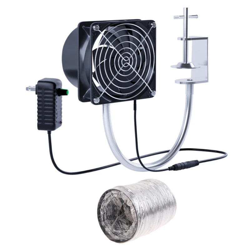 

Professional Solder Smoke Absorber with Exhaust Fan and 8/4/2M Pipe for Safe and Clean Working Environment 12V Supply