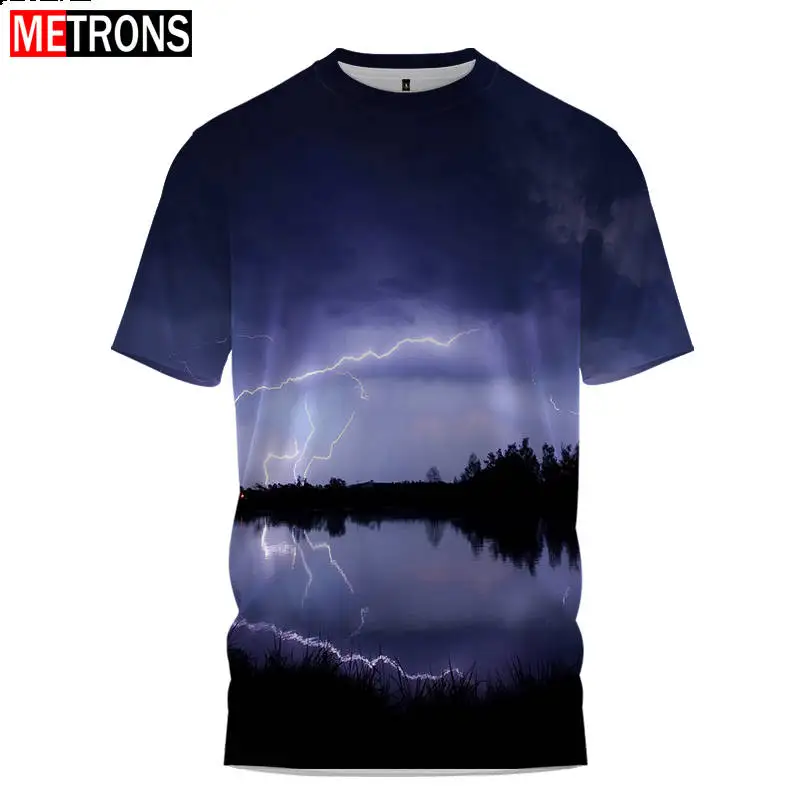 Summer New Couple Style Short Sleeve Lightning Dark Cloud 3D Digital Print Men's and Women's Street Casual Style Round Neck Top
Summer New Couple Style Short Sleeve Lightning Dark Cloud 3D Digital Print Men's and Women's Street Casual Style Round Neck Top
