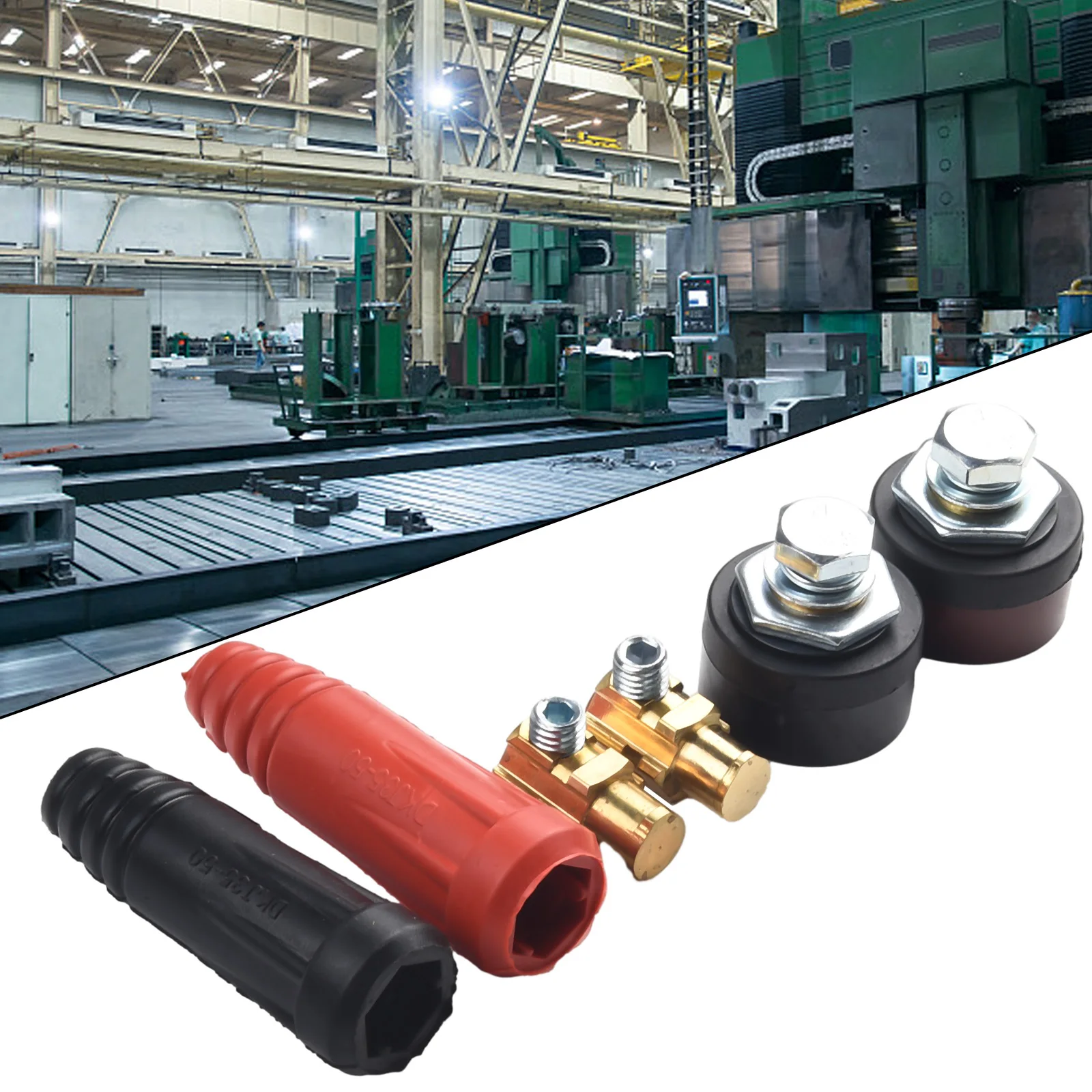 Replacement Connector socket&plug TIG Welding 4pcs Accessories DKJ35-50&DKZ35-50 Durable High Quality Practical
Replacement Connector socket&plug TIG Welding 4pcs Accessories DKJ35-50&DKZ35-50 Durable High Quality Practical