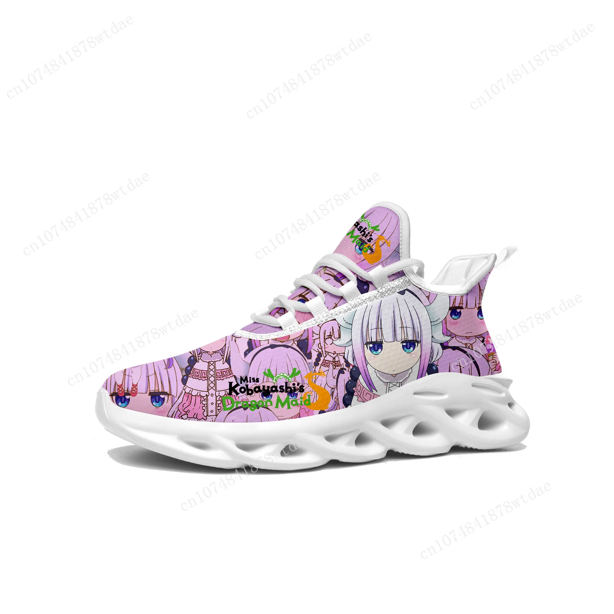 

Miss Kobayashi Dragon Maid Flats Sneakers Men Women Teenager Sports Running Shoes Tohru Kanna Kamui Custom Lace Up Mesh Footwear