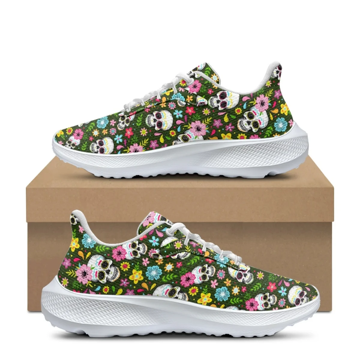 Luxury Horror Skull Floral Print Women's Casual Sneakers Outdoor Sports Comfort Running Shoes Men Training Shoes Halloween Gift
Luxury Horror Skull Floral Print Women's Casual Sneakers Outdoor Sports Comfort Running Shoes Men Training Shoes Halloween Gift