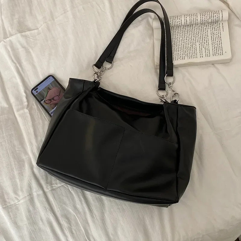 

Женская сумка в стиле ретро, новая Корейская Сумка-тоут на одно плечо, вместительная сумка для поездок, сумка для покупок, 2023