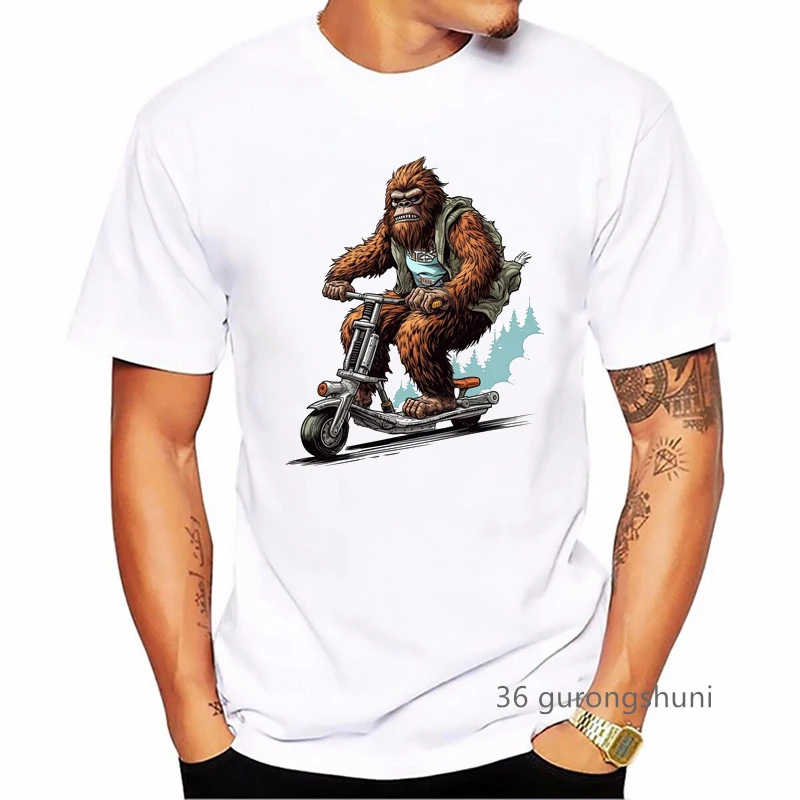 Funny T Shirt Men Gorilla Cycling Bigfoot Or Sasquatch Animal Print Tshirt Homme Summer Fashion Tops Tee Shirt
Funny T Shirt Men Gorilla Cycling Bigfoot Or Sasquatch Animal Print Tshirt Homme Summer Fashion Tops Tee Shirt