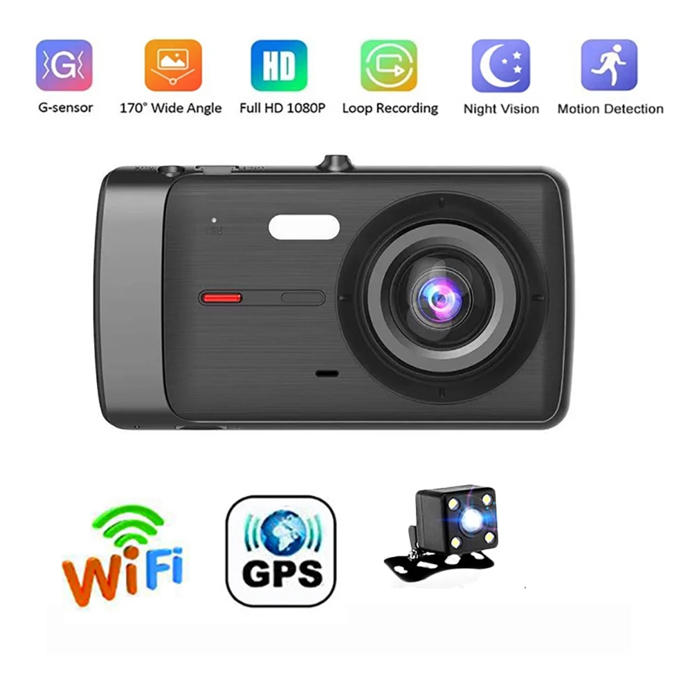 Автомобильный видеорегистратор WiFi Full HD 1080P, видеорегистратор с камерой заднего вида, Автомобильный видеорегистратор с ночным видением, Автомобильный видеорегистратор GPS, автомобильные аксессуары
Автомобильный видеорегистратор WiFi Full HD 1080P, видеорегистратор с камерой заднего вида, Автомобильный видеорегистратор с ночным видением, Автомобильный видеорегистратор GPS, автомобильные аксессуары