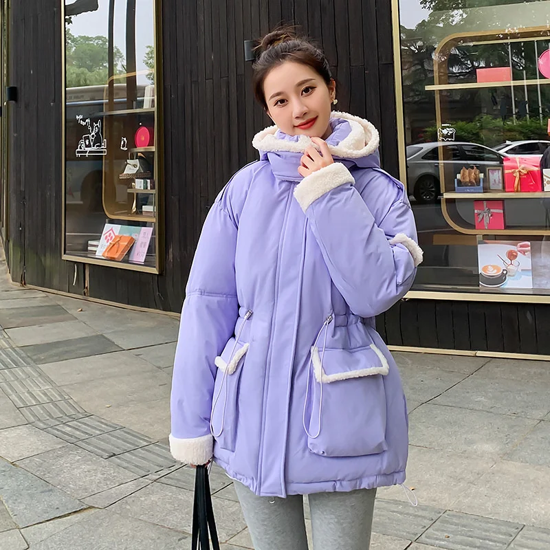 2024 Parkas Winter Down Cotton-padded Jacket Women Lambswool Spliced Coat Thicken Overcoat Female Loose Outerwear Hooded Coats
2024 Parkas Winter Down Cotton-padded Jacket Women Lambswool Spliced Coat Thicken Overcoat Female Loose Outerwear Hooded Coats