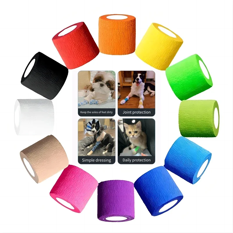 Pet Bandages Anti-fouling Devices Self-adhesive Elastic Bandage Outside Foot Protective Hair Free Cloth Straps for Cats and Dogs
Pet Bandages Anti-fouling Devices Self-adhesive Elastic Bandage Outside Foot Protective Hair Free Cloth Straps for Cats and Dogs