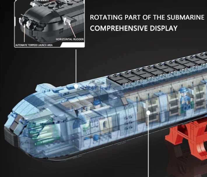 In stock Ideas Creative Military MOC Typhoon-class Shark Building Blocks Toys nuclear submarine WW2 Audlt 4474pcs In stock Ideas Creative Military MOC Typhoon-class Shark Building Blocks Toys nuclear submarine WW2 Audlt 4474pcs