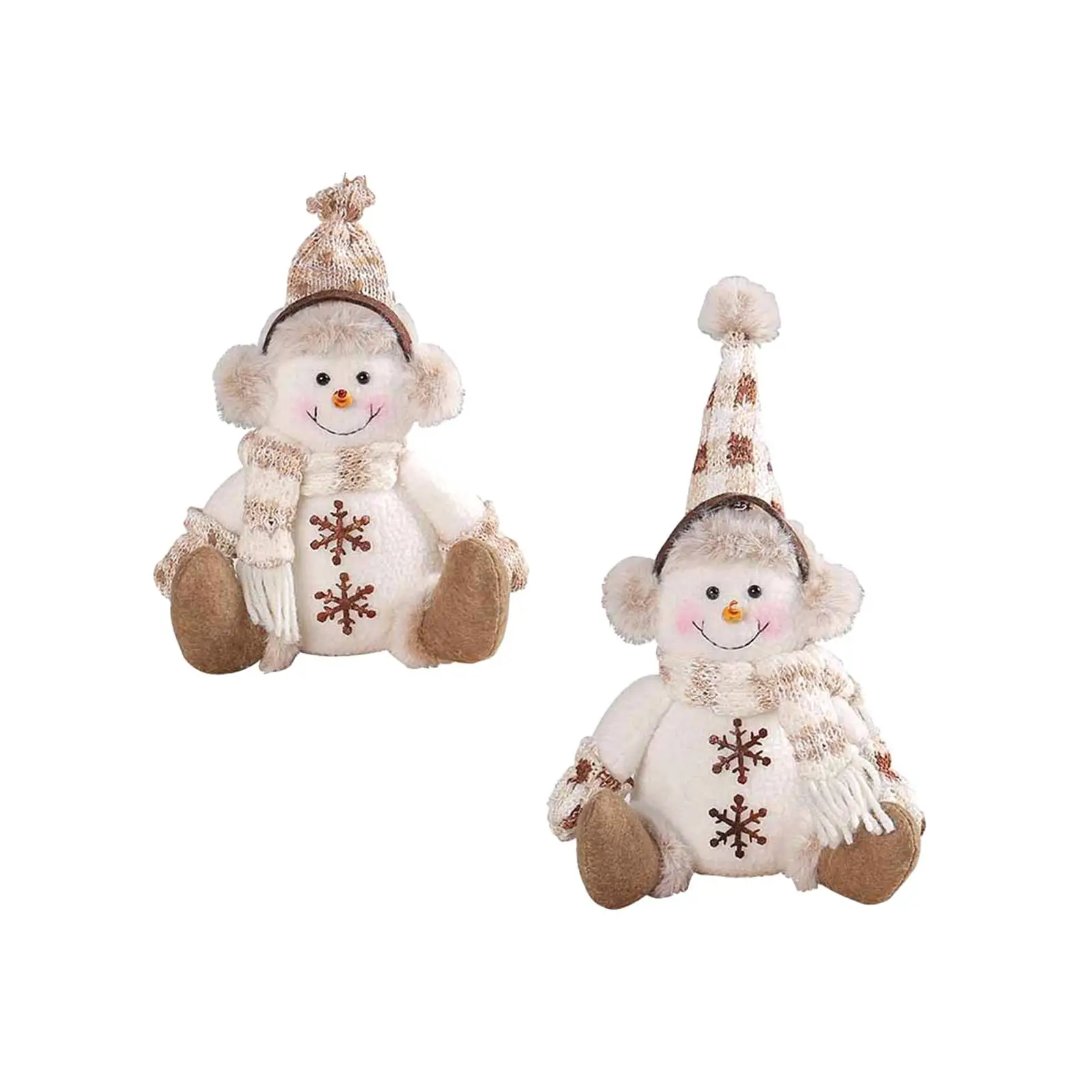 

Christmas Snowman Doll Collectible Doll Holidays Photo Prop Delicate Winter Festival Novelty Xmas Ornament Xmas Doll Decoration