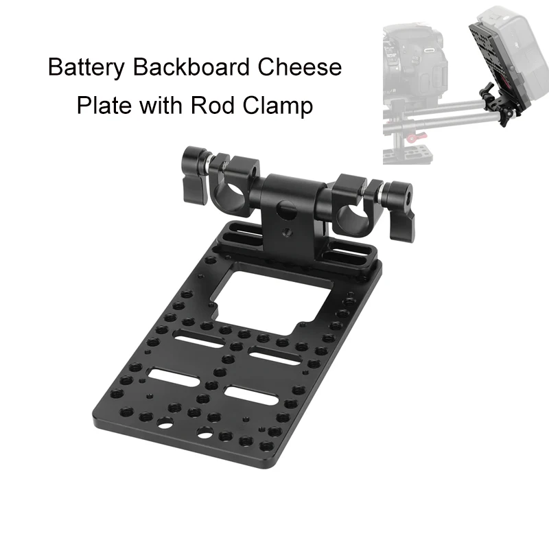 CAMVATE Battery Backboard Cheese Plate with 15mm Rod Clamp for IDX PV2 Quick Release V-Mount Baseplate ForShouleder Rig Battery
CAMVATE Battery Backboard Cheese Plate with 15mm Rod Clamp for IDX PV2 Quick Release V-Mount Baseplate ForShouleder Rig Battery