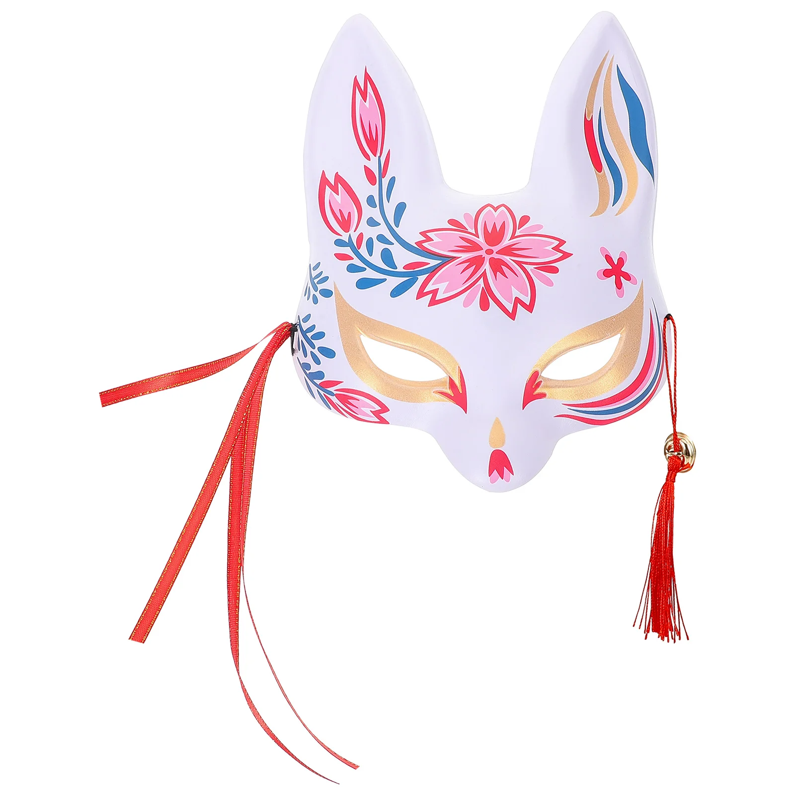 

Fox Demon Mask Decor for Cosplay Japanese Style Animal Masquerade Half Face Pvc Foxes Delicate Party Miss