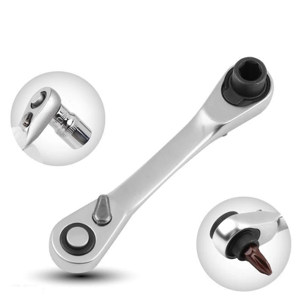 Double Ended Ratchet Wrench Mini 1/4 Inch Quick Socket Ratchet Wrench Screwdriver Tool Ratchet Handle Wrench Hex Torque Spanner
Double Ended Ratchet Wrench Mini 1/4 Inch Quick Socket Ratchet Wrench Screwdriver Tool Ratchet Handle Wrench Hex Torque Spanner