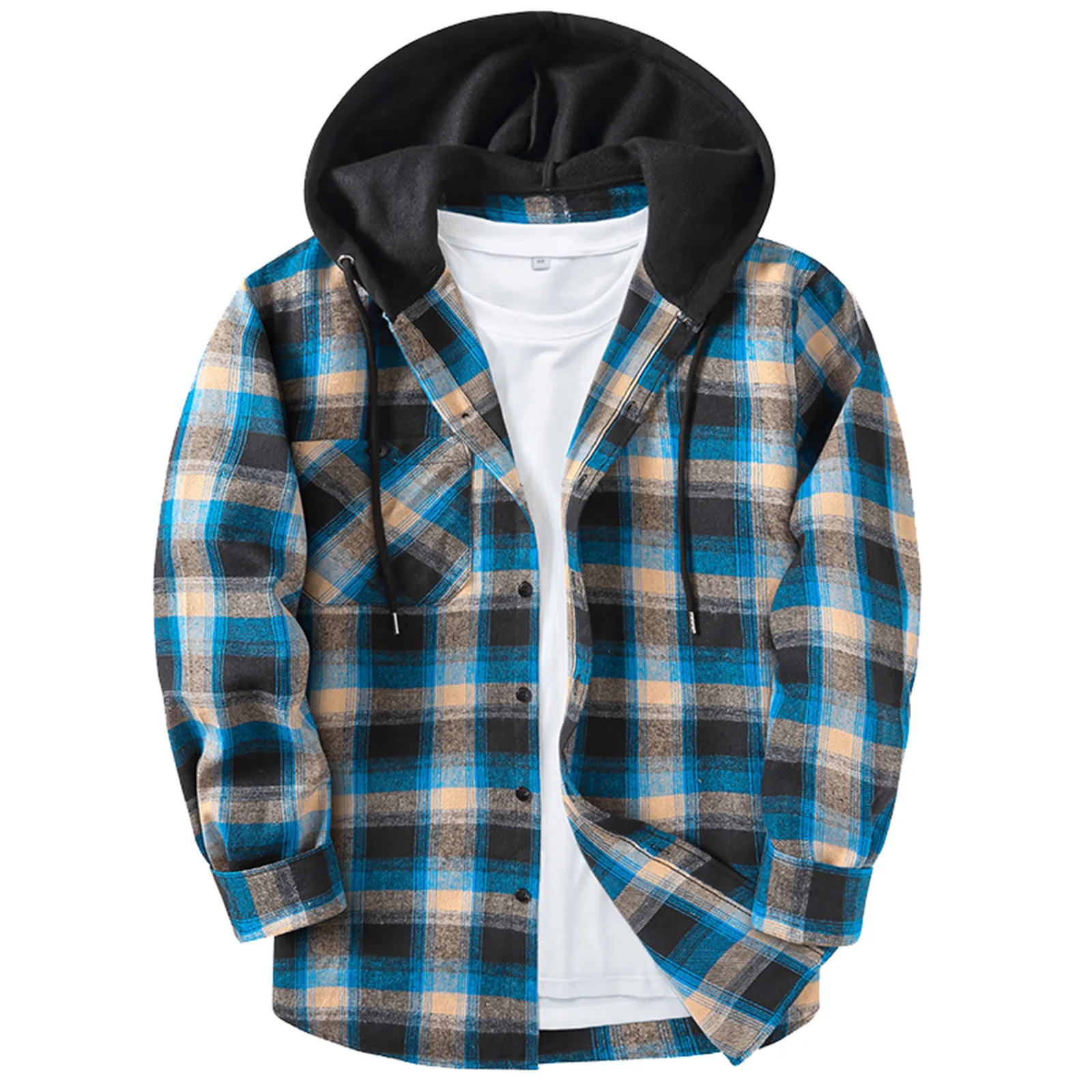 Men's Autumn And Winter Basic Plaid Shirt Coat Loose Casual Long Sleeved Hoodies Shirt Fashion Versatile Single Breasted Shirt
Men's Autumn And Winter Basic Plaid Shirt Coat Loose Casual Long Sleeved Hoodies Shirt Fashion Versatile Single Breasted Shirt