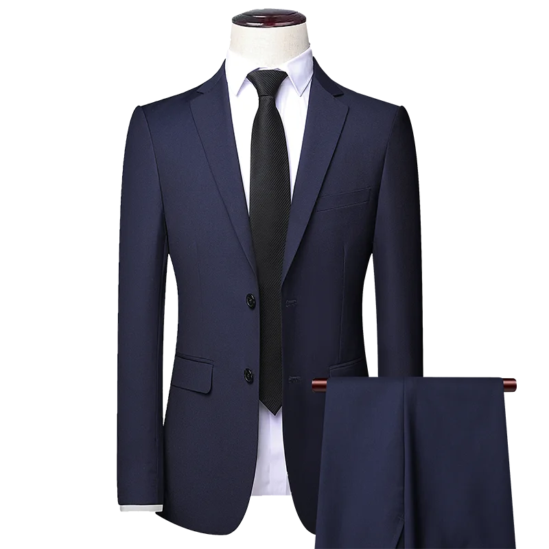 

Комплект из 2 предметов 6xl (пиджак + брюки), модная новинка 2023, мужское повседневное эксклюзивное деловое платье, костюм для жениха на свадьбу, пальто, блейзеры и брюки