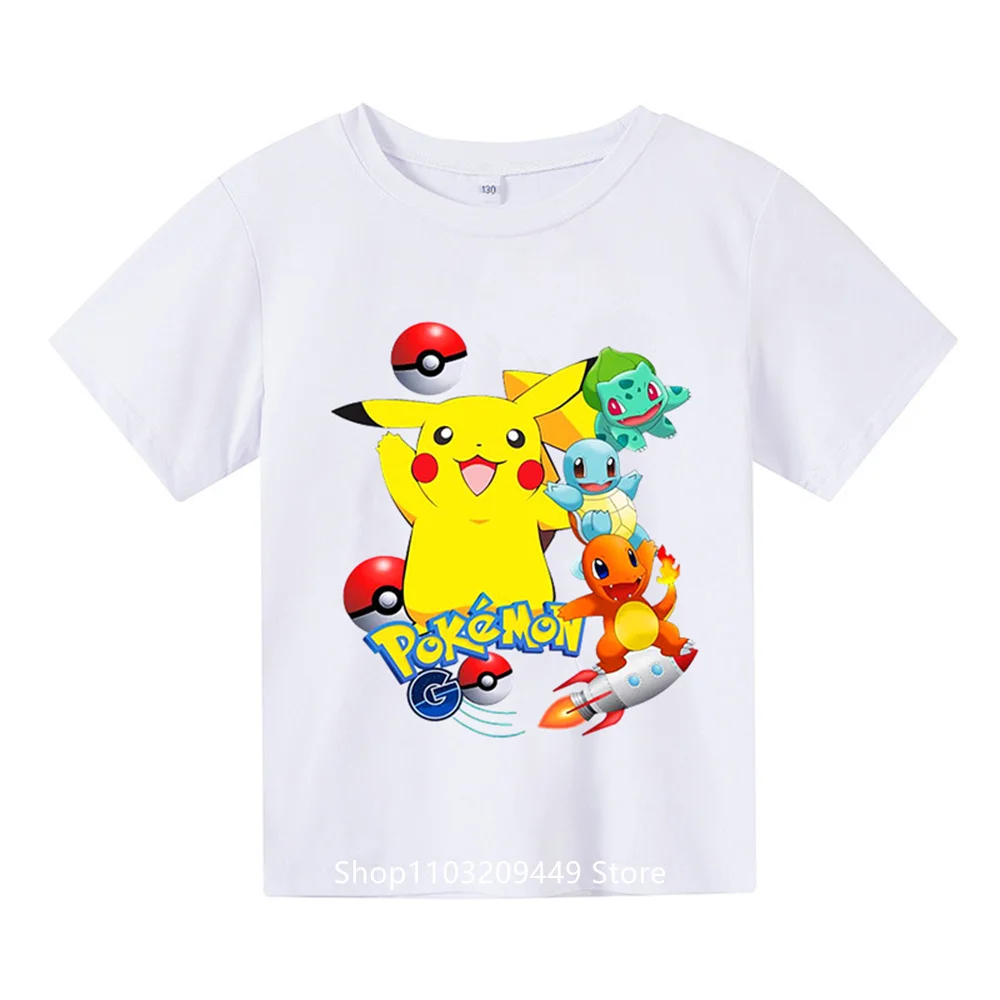 Pokemon Cartoon T-shirt Anime Pikachu Baby Boys Girls Children's Large Short Sleeve Summer Children's Clothing Print T-shirt
Pokemon Cartoon T-shirt Anime Pikachu Baby Boys Girls Children's Large Short Sleeve Summer Children's Clothing Print T-shirt
