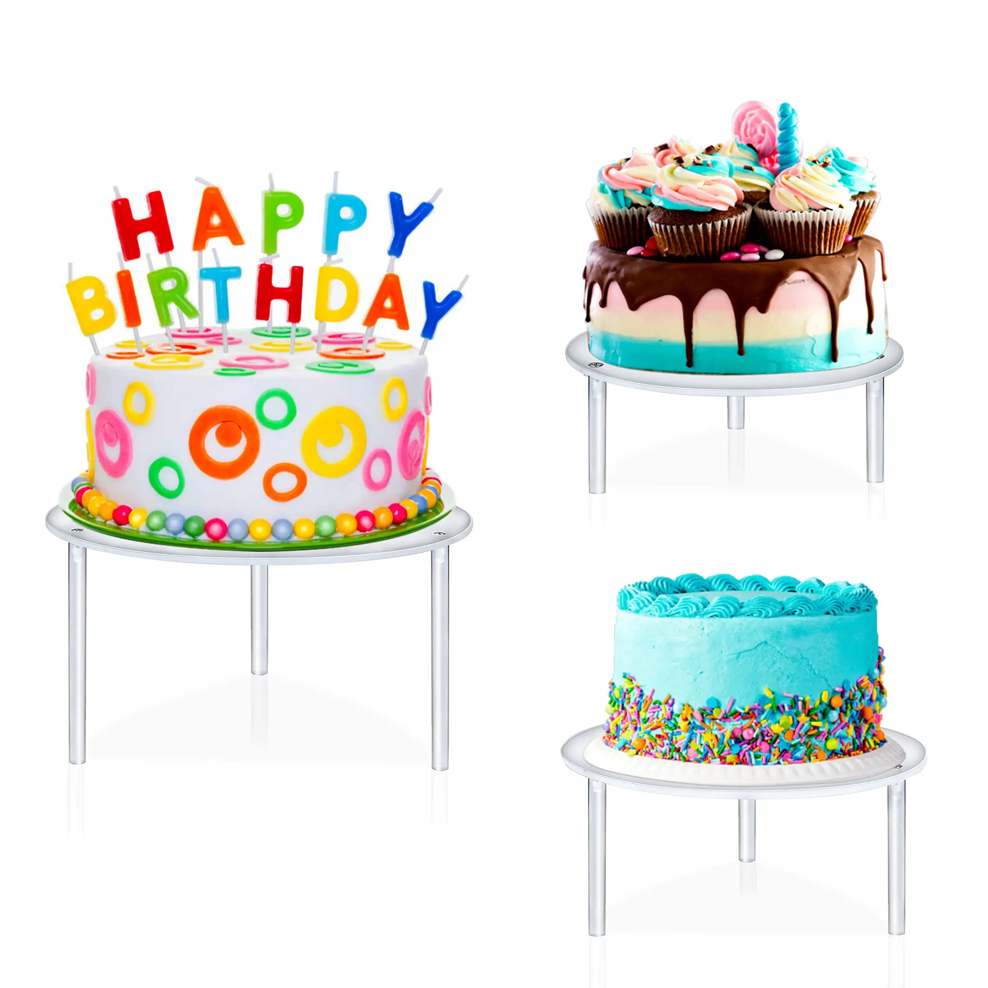 Reusable Round Cupcake Holder for Dessert Cake Pizza, Display Stand Party Serving Platter for Christmas Wedding Birthday Baby Sh
Reusable Round Cupcake Holder for Dessert Cake Pizza, Display Stand Party Serving Platter for Christmas Wedding Birthday Baby Sh