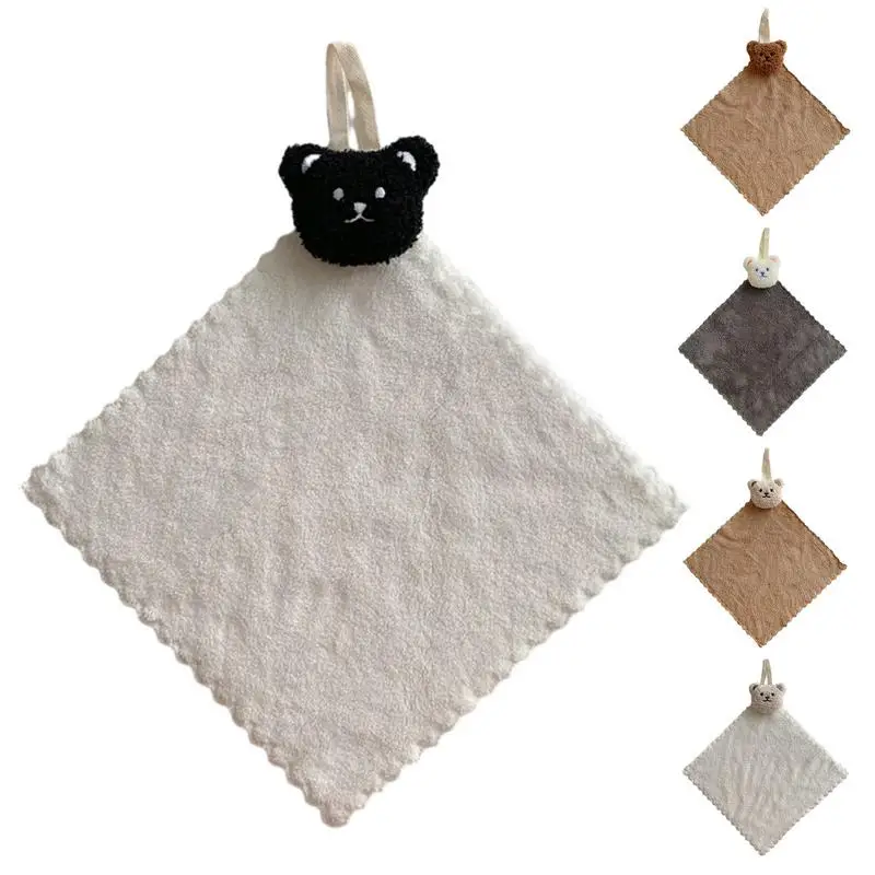 

Cute Bear Hand Towel Durable Soft Animal Theme Washcloth Highly Absorbent Hand Towel Kids Bath Towel Set Washcloths For Home